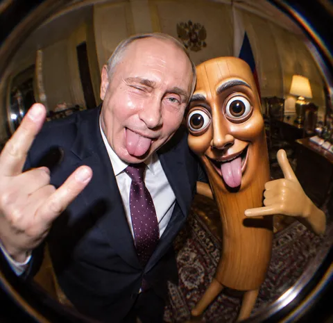 A film-like fisheye wide-angle 360-degree selfie without any camera or phone visible in the subject's hands. A real and exaggerated selfie of [person from uploaded image] with [CHARACTERS]. They are making faces at the camera.

(more detailed version)
A hyper-realistic fisheye wide-angle selfie, captured with a vintage 35mm fisheye lens creating heavy barrel distortion. without any camera or phone visible in the subject's hands.
Subject & Action: A close-up, distorted group photo featuring [Person From Uploaded Image] taking selfie with [CHARACTERS]. Everyone is making wild, exaggerated faces, squinting slightly from the flash.
Lighting & Texture: Harsh, direct on-camera flash lighting that creates hard shadows behind the subjects. Authentic film grain, slight motion blur on the edges, and chromatic aberration. It looks like a candid, amateur snapshot as if captured during a chaotic behind-the-scenes moment, not a studio photo.