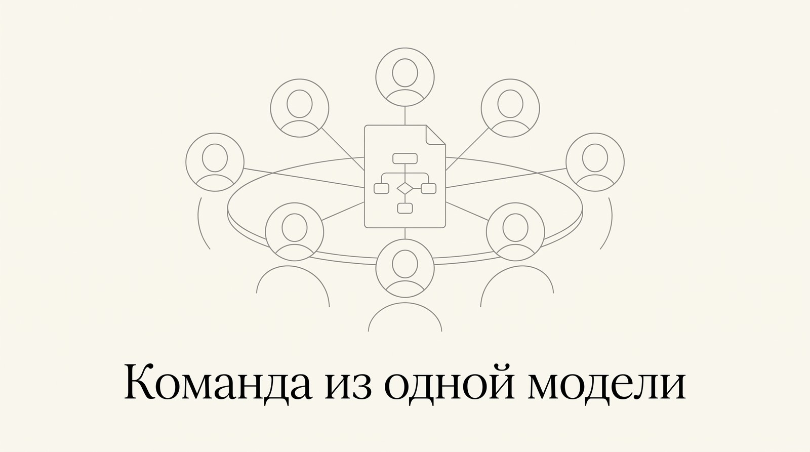 Несколько агентов за общим столом работают над одной схемой