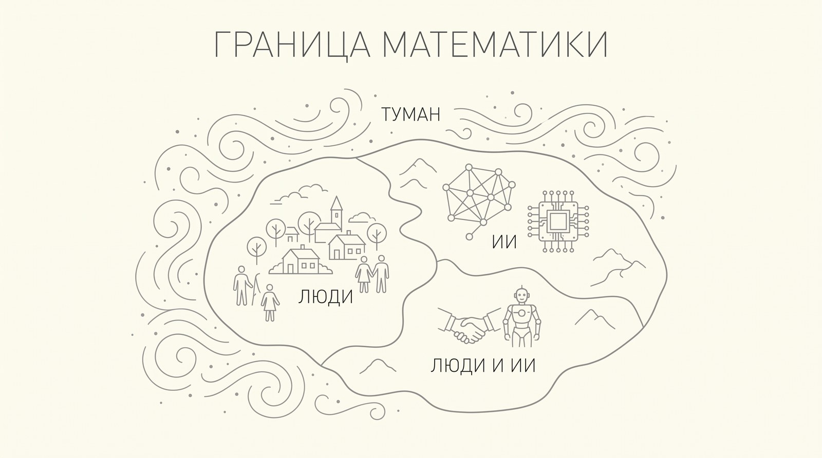 Граница математики: зоны, где работают люди, ИИ и люди вместе с ИИ
