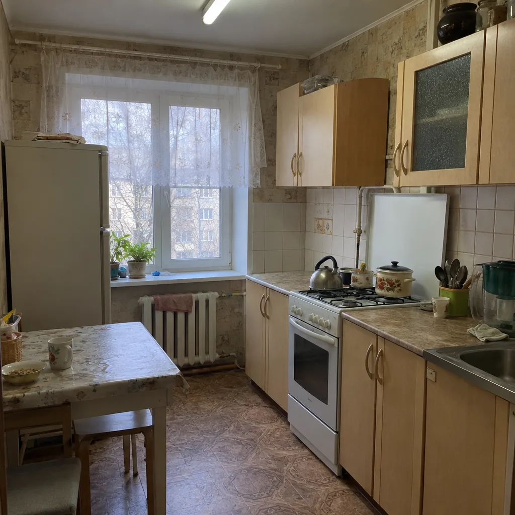 Кухня в обычной квартире — было