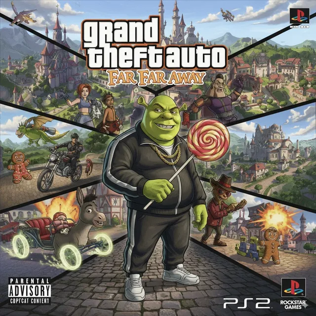 Обложка игры в стиле PS2
